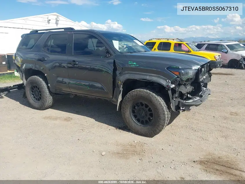 TOYOTA 4RUNNER 2025, VIN JTEVA5BR0S5067310