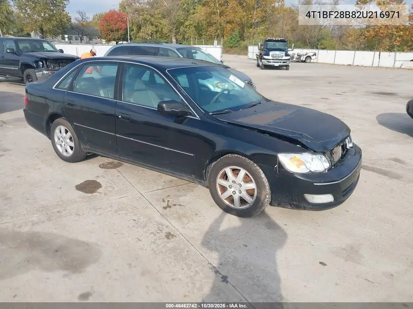 TOYOTA AVALON 2002, VIN 4T1BF28B82U216971