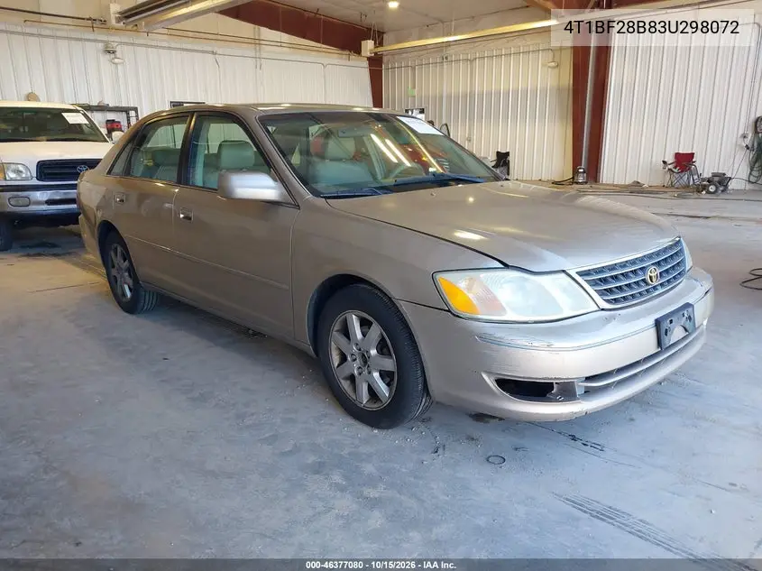 TOYOTA AVALON 2003, VIN 4T1BF28B83U298072