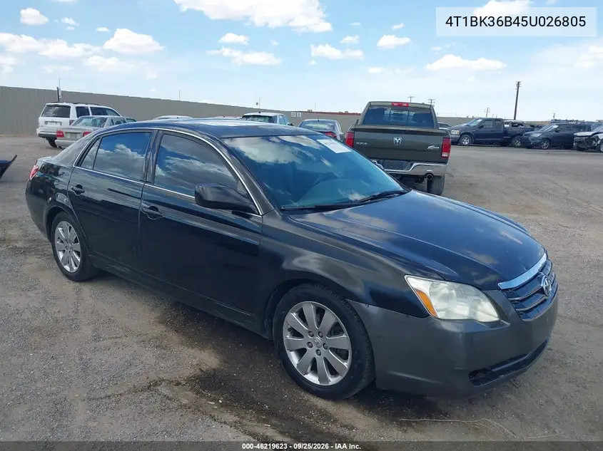 TOYOTA AVALON 2005, VIN 4T1BK36B45U026805