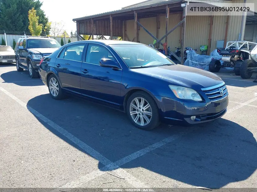 TOYOTA AVALON 2005, VIN 4T1BK36B95U012429