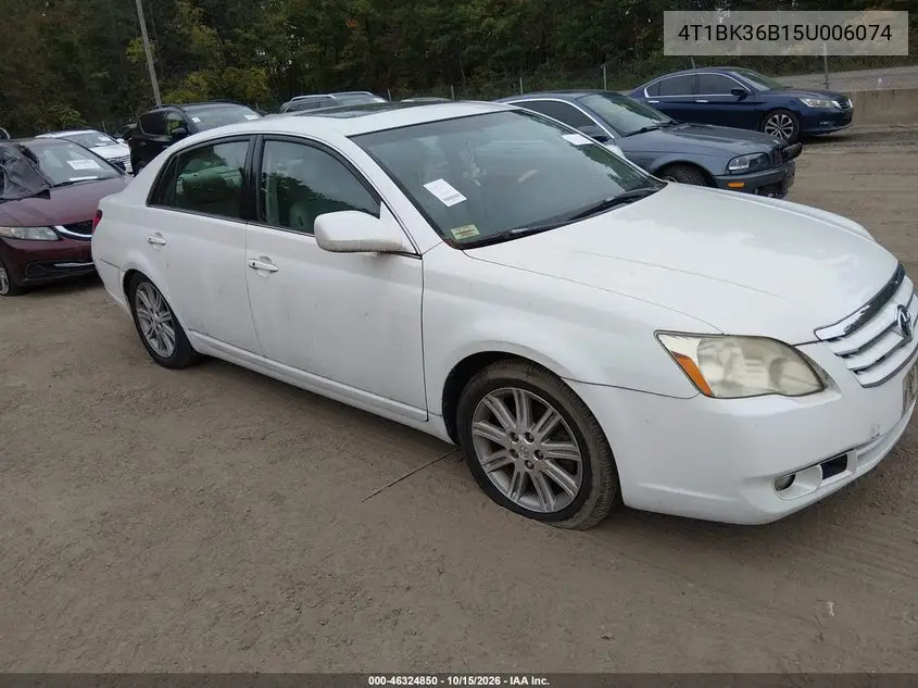 TOYOTA AVALON 2005, VIN 4T1BK36B15U006074