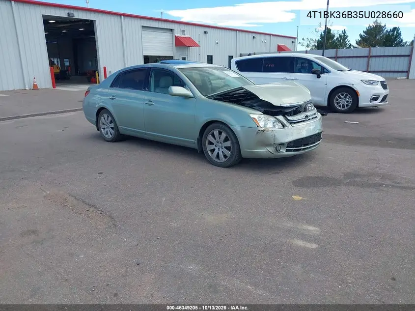 TOYOTA AVALON 2005, VIN 4T1BK36B35U028660