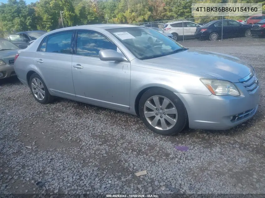 TOYOTA AVALON 2006, VIN 4T1BK36B86U154160