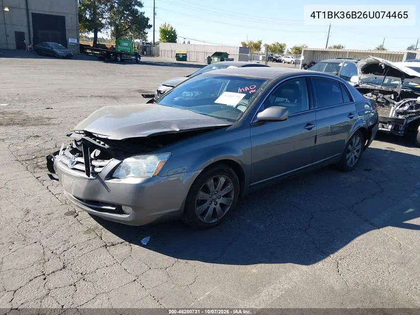 2006 TOYOTA AVALON VIN 4T1BK36B26U074465 — фото 2