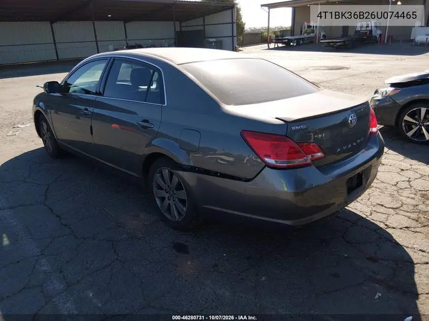 2006 TOYOTA AVALON VIN 4T1BK36B26U074465 — фото 3