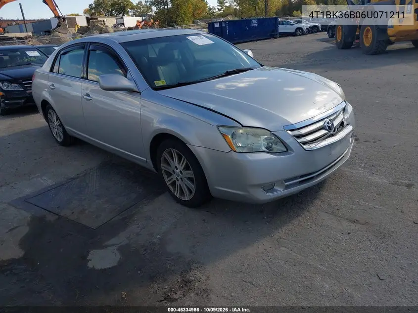 TOYOTA AVALON 2006, VIN 4T1BK36B06U071211