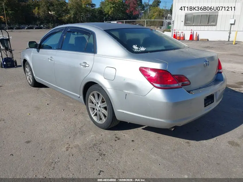 2006 TOYOTA AVALON VIN 4T1BK36B06U071211 — фото 3