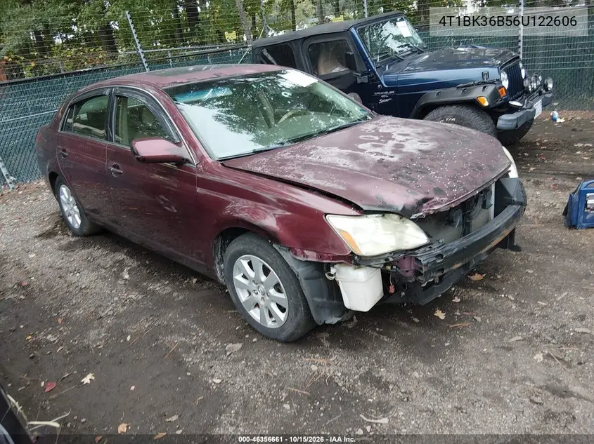TOYOTA AVALON 2006, VIN 4T1BK36B56U122606