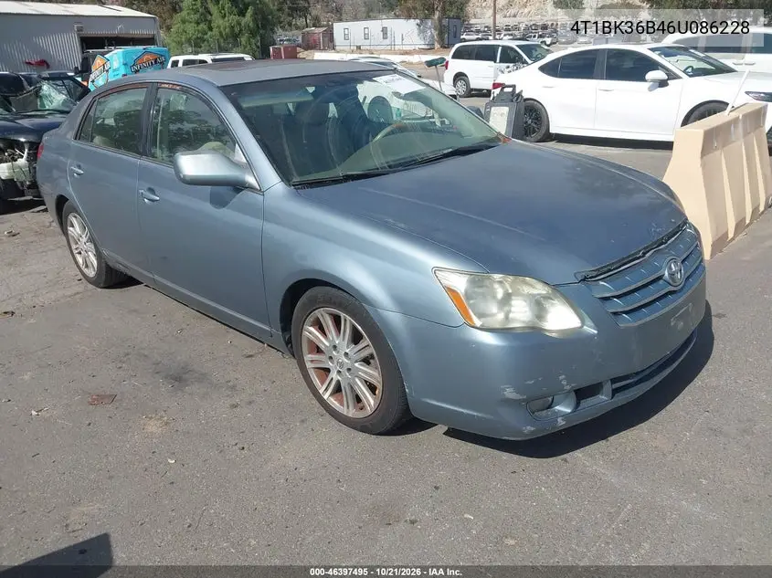 TOYOTA AVALON 2006, VIN 4T1BK36B46U086228