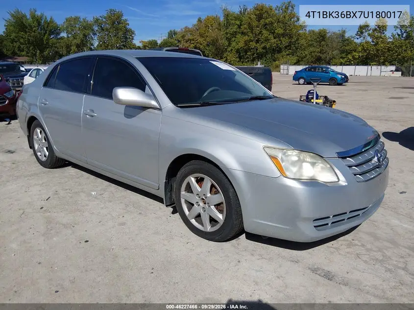 TOYOTA AVALON 2007, VIN 4T1BK36BX7U180017
