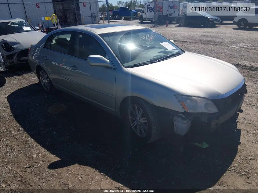 TOYOTA AVALON 2007, VIN 4T1BK36B37U188637