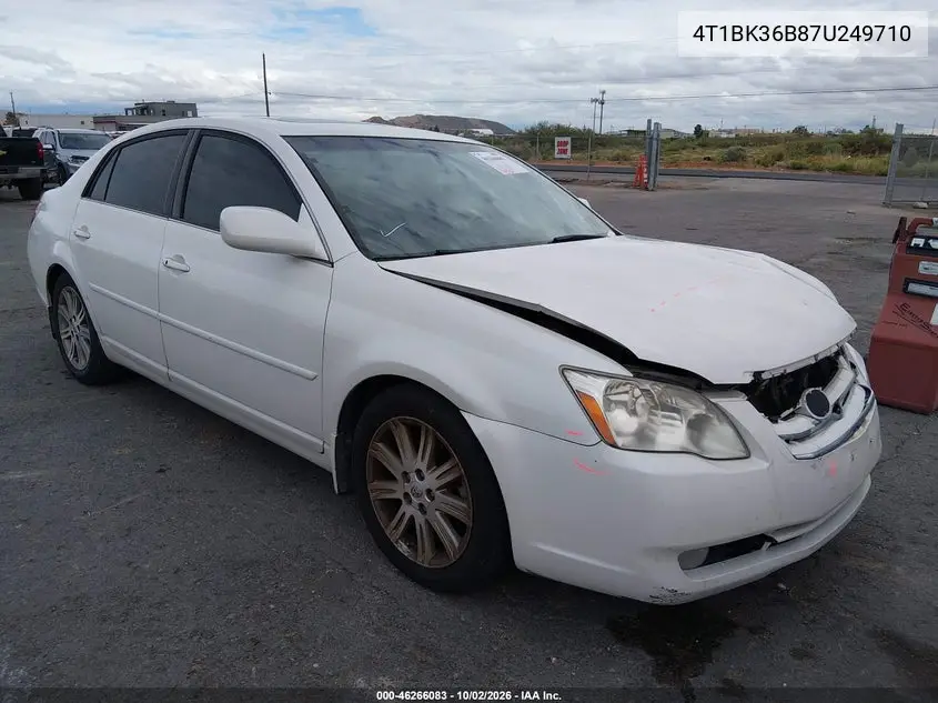 TOYOTA AVALON 2007, VIN 4T1BK36B87U249710