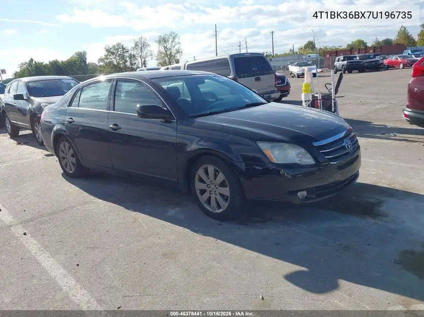TOYOTA AVALON 2007, VIN 4T1BK36BX7U196735