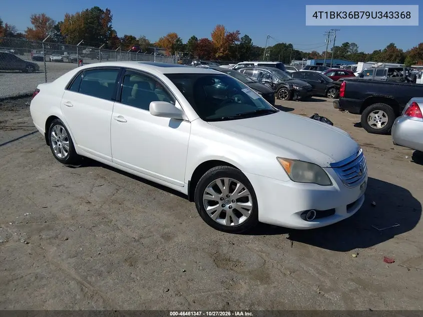TOYOTA AVALON 2009, VIN 4T1BK36B79U343368