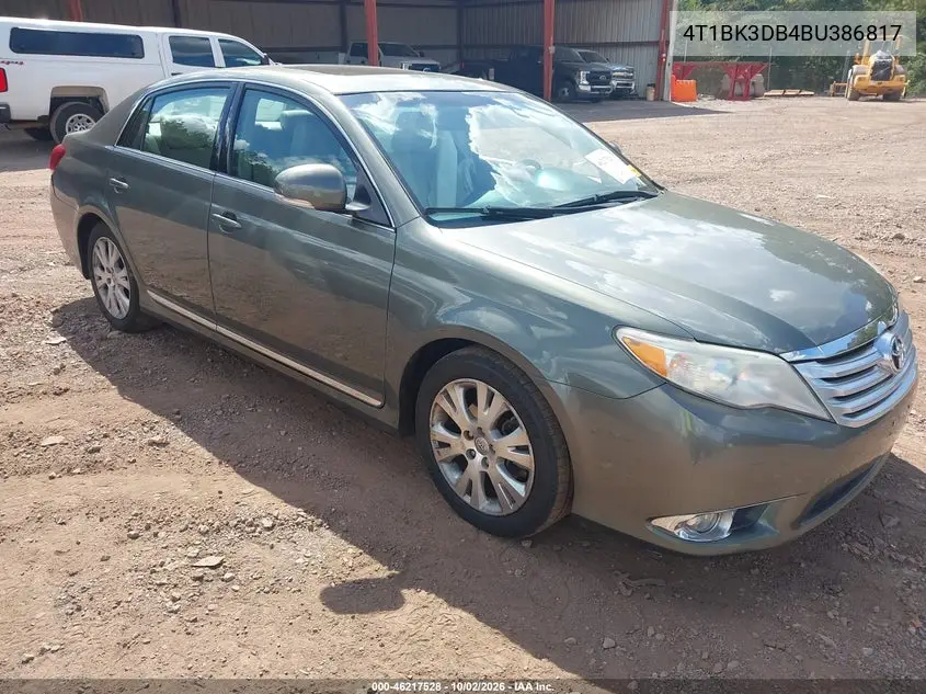 TOYOTA AVALON 2011, VIN 4T1BK3DB4BU386817