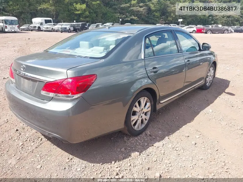 2011 TOYOTA AVALON VIN 4T1BK3DB4BU386817 — фото 4