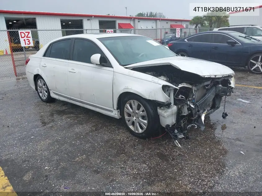 TOYOTA AVALON 2011, VIN 4T1BK3DB4BU371671
