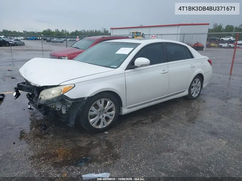 2011 TOYOTA AVALON VIN 4T1BK3DB4BU371671 — фото 2
