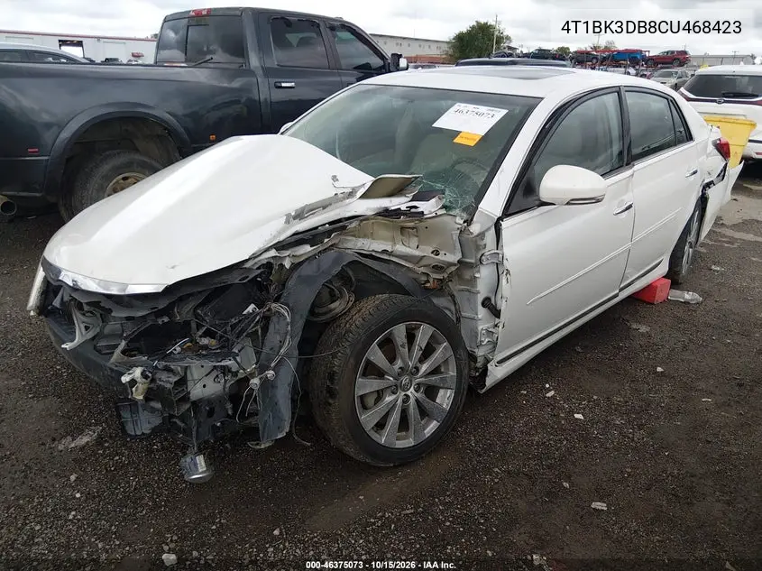 2012 TOYOTA AVALON VIN 4T1BK3DB8CU468423 — фото 2