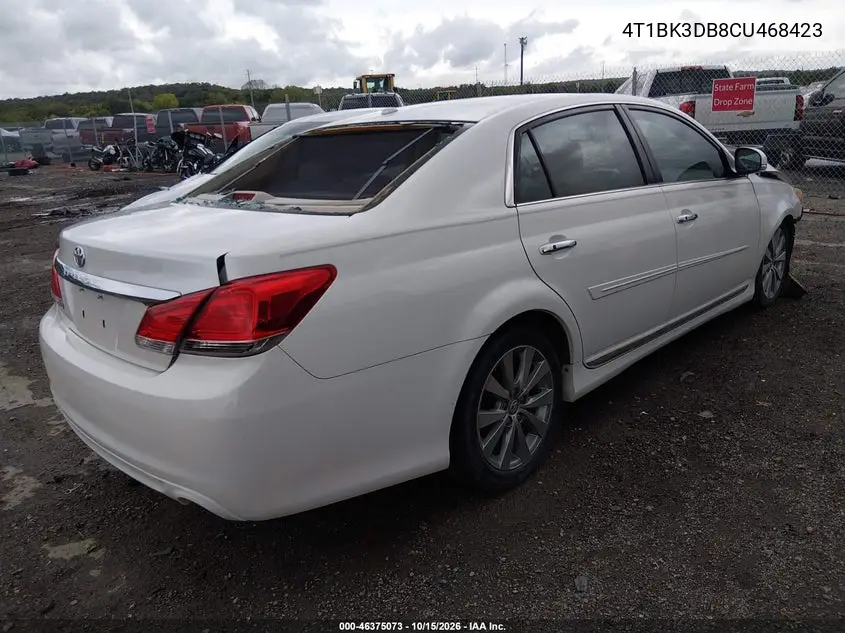 2012 TOYOTA AVALON VIN 4T1BK3DB8CU468423 — фото 4