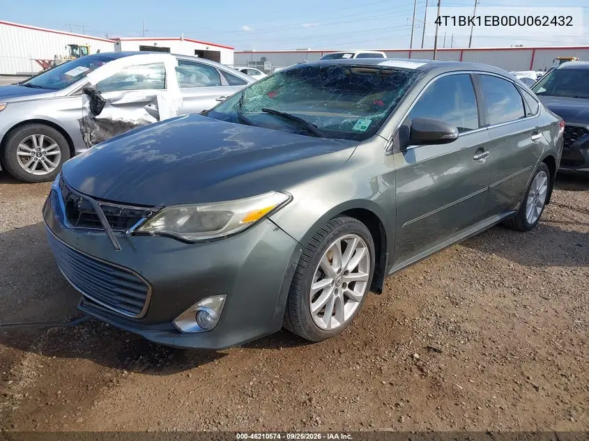 2013 TOYOTA AVALON VIN 4T1BK1EB0DU062432 — фото 2