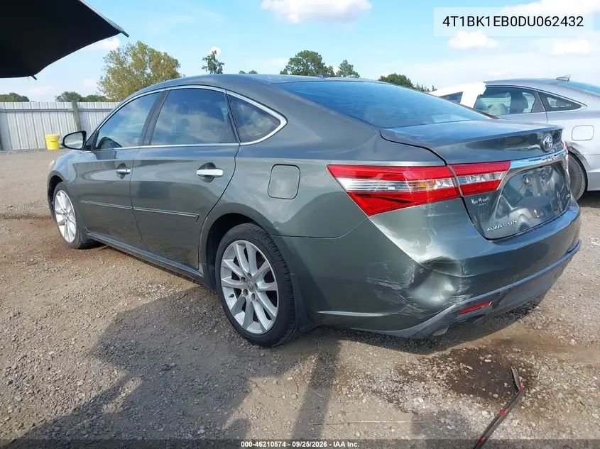 2013 TOYOTA AVALON VIN 4T1BK1EB0DU062432 — фото 3