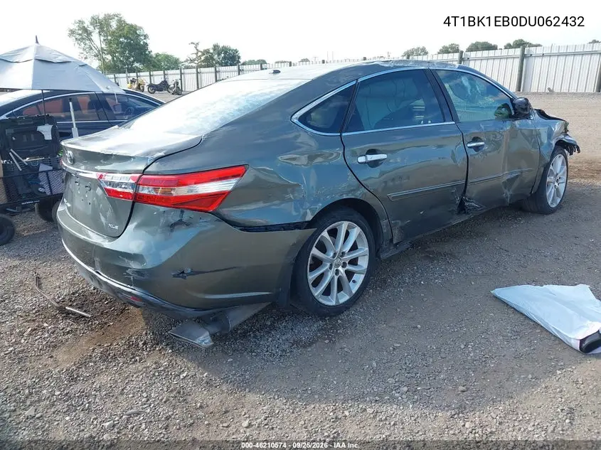 2013 TOYOTA AVALON VIN 4T1BK1EB0DU062432 — фото 4