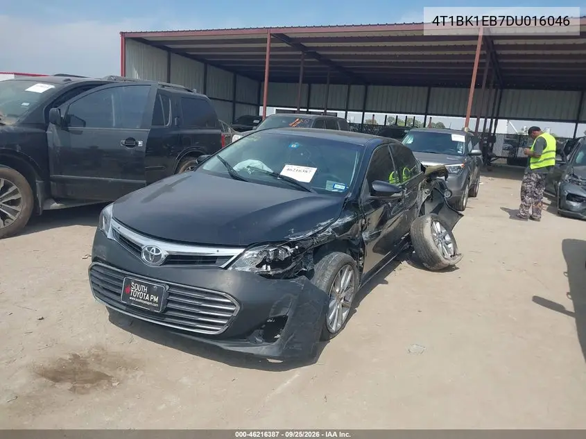 2013 TOYOTA AVALON VIN 4T1BK1EB7DU016046 — фото 2