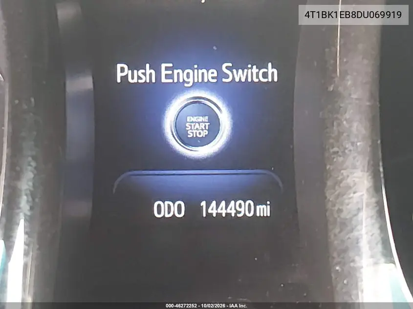 2013 TOYOTA AVALON VIN 4T1BK1EB8DU069919 — фото 15