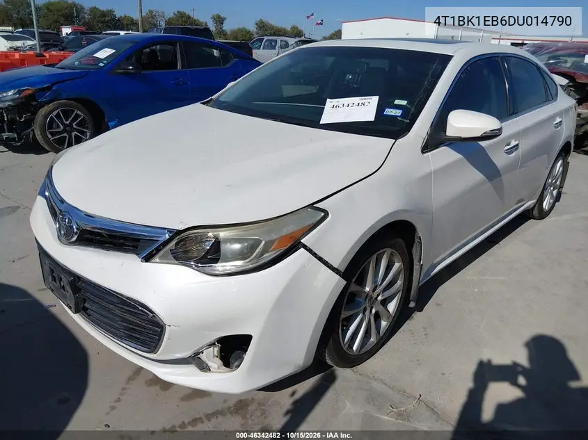 2013 TOYOTA AVALON VIN 4T1BK1EB6DU014790 — фото 2