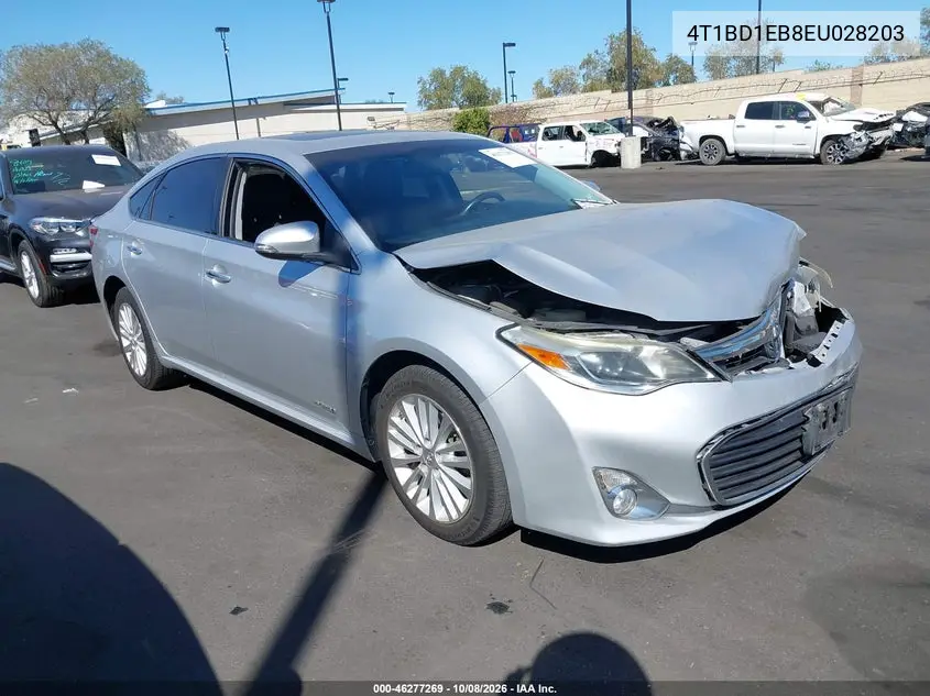 TOYOTA AVALON 2014, VIN 4T1BD1EB8EU028203