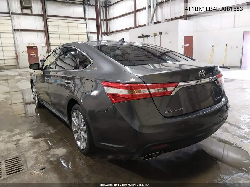 2014 TOYOTA AVALON VIN 4T1BK1EB4EU081583 — фото 3