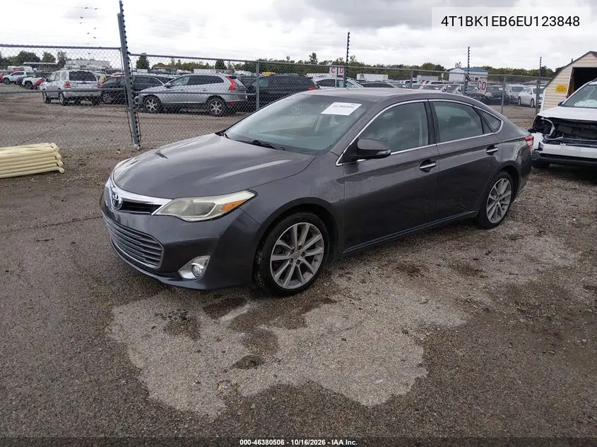2014 TOYOTA AVALON VIN 4T1BK1EB6EU123848 — фото 2