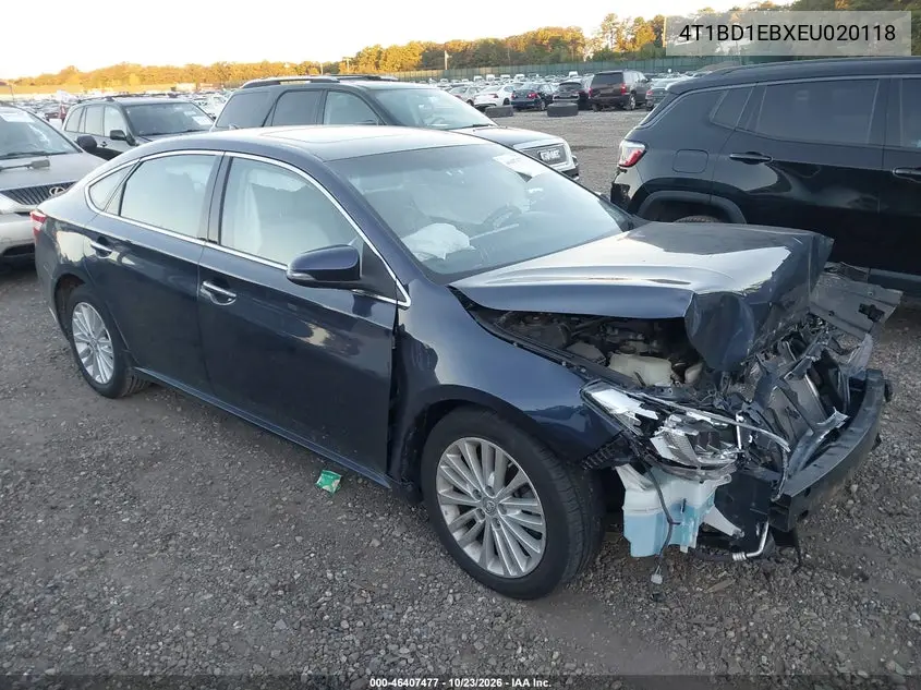 TOYOTA AVALON 2014, VIN 4T1BD1EBXEU020118