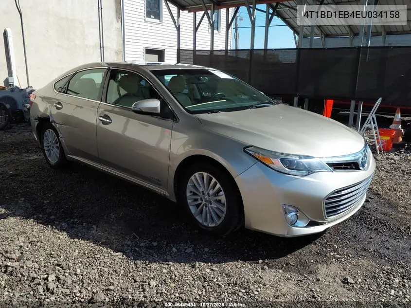 TOYOTA AVALON 2014, VIN 4T1BD1EB4EU034158