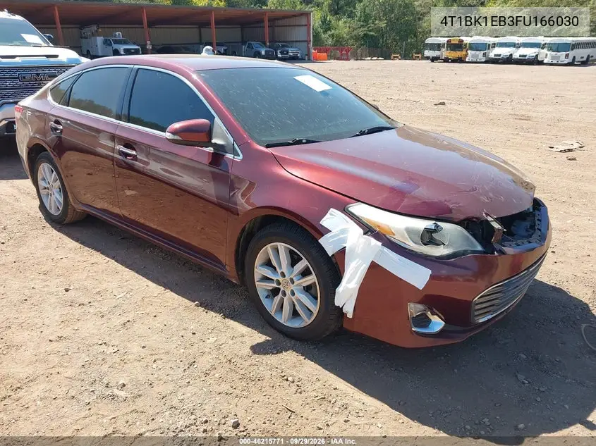 TOYOTA AVALON 2015, VIN 4T1BK1EB3FU166030