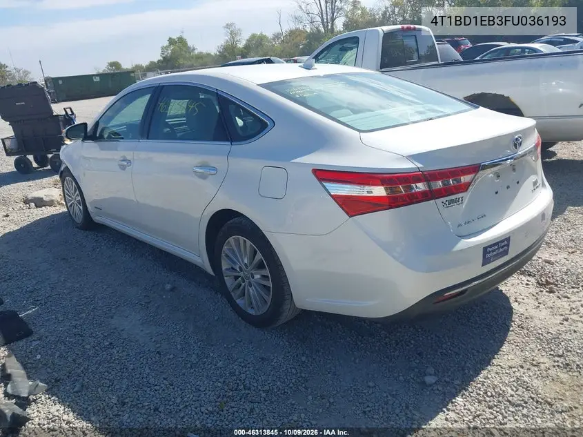 2015 TOYOTA AVALON VIN 4T1BD1EB3FU036193 — фото 3