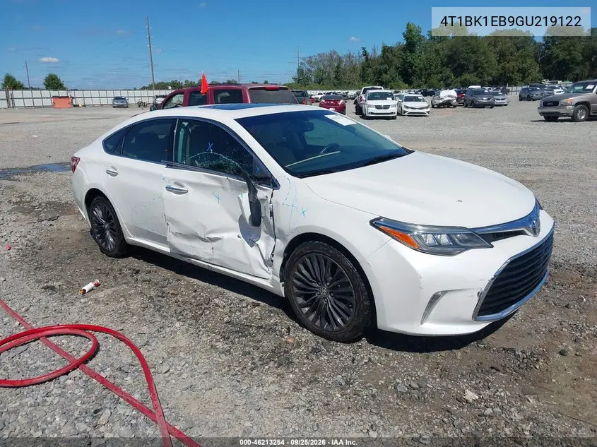 TOYOTA AVALON 2016, VIN 4T1BK1EB9GU219122