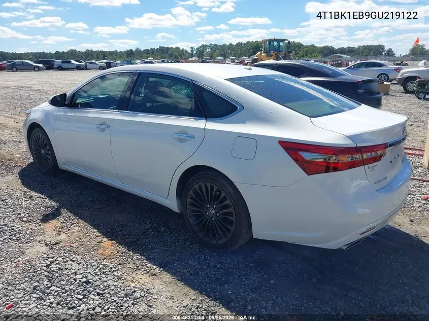 2016 TOYOTA AVALON VIN 4T1BK1EB9GU219122 — фото 3