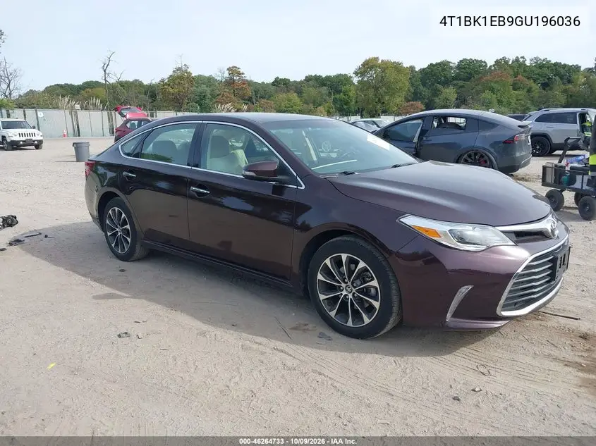 TOYOTA AVALON 2016, VIN 4T1BK1EB9GU196036