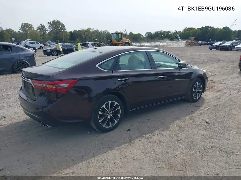 2016 TOYOTA AVALON VIN 4T1BK1EB9GU196036 — фото 4