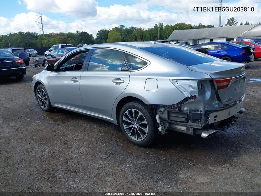 2016 TOYOTA AVALON VIN 4T1BK1EB5GU203810 — фото 3