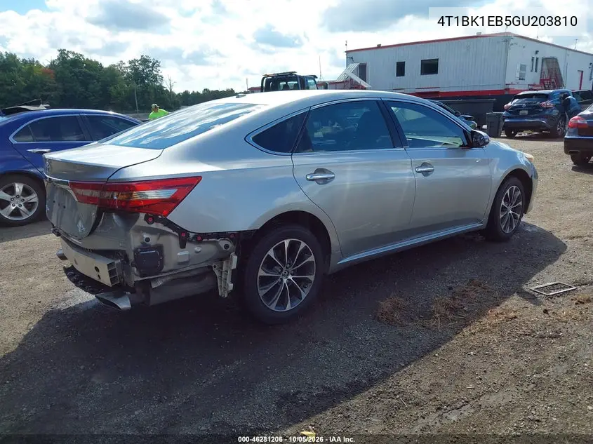 2016 TOYOTA AVALON VIN 4T1BK1EB5GU203810 — фото 4