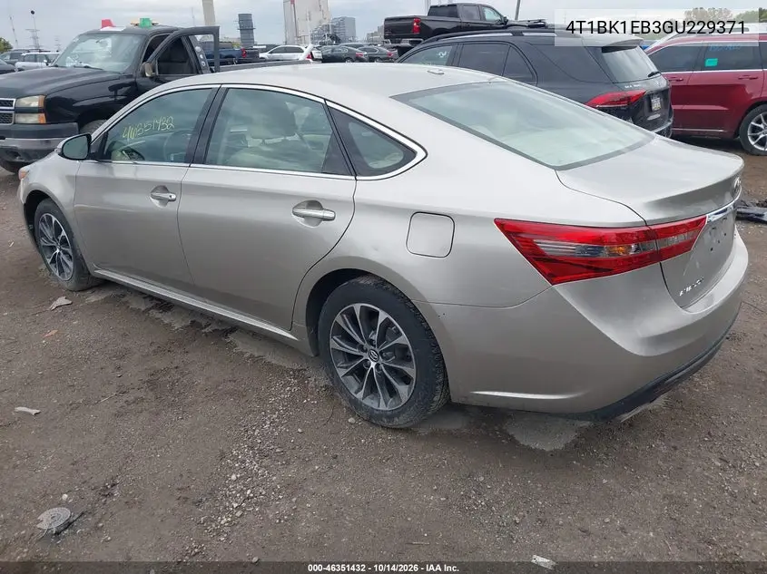 2016 TOYOTA AVALON VIN 4T1BK1EB3GU229371 — фото 3