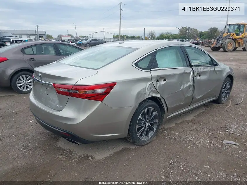 2016 TOYOTA AVALON VIN 4T1BK1EB3GU229371 — фото 4
