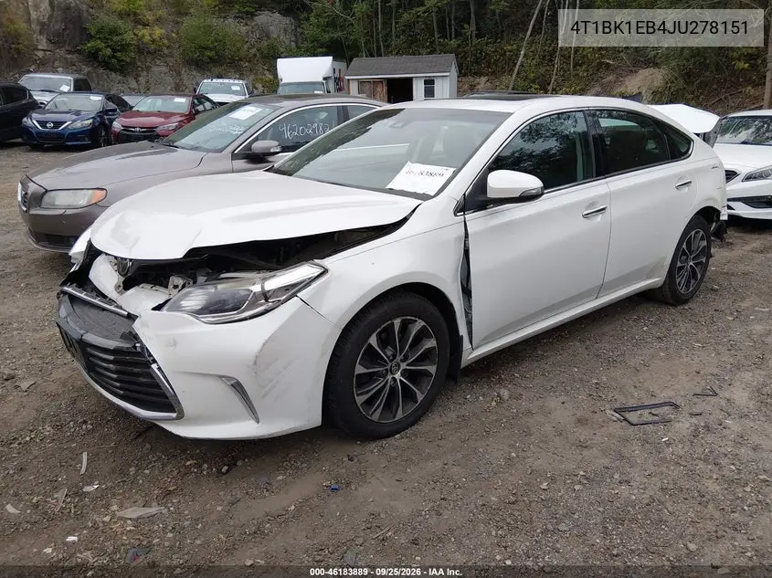 2018 TOYOTA AVALON VIN 4T1BK1EB4JU278151 — фото 2