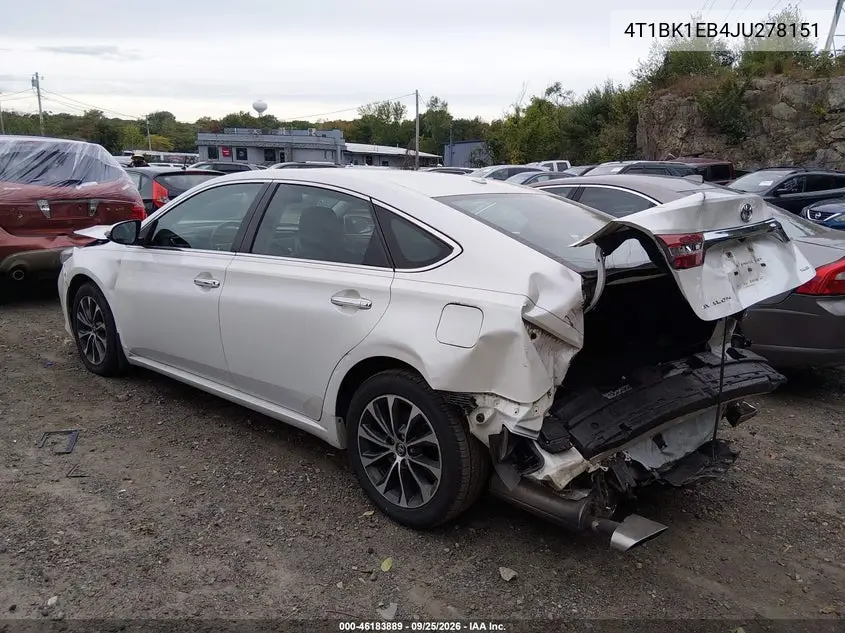 2018 TOYOTA AVALON VIN 4T1BK1EB4JU278151 — фото 3