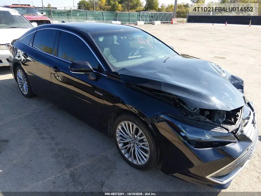 TOYOTA AVALON 2020, VIN 4T1D21FB4LU014552