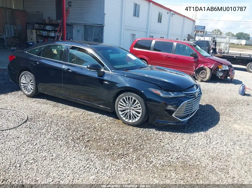 TOYOTA AVALON 2021, VIN 4T1DA1AB6MU010787